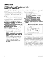 MAX3421EEHJ+CC2 Datasheet Page 2