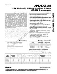 MAX3463ESA+TG002 Datasheet Cover