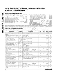 MAX3463ESA+TG002 Datasheet Page 2