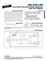 MAX3622CUE+T Datasheet Cover