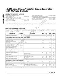 MAX3629CTJ+T Datasheet Page 2