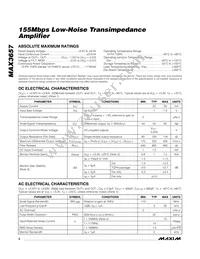 MAX3657ETC+T Datasheet Page 2