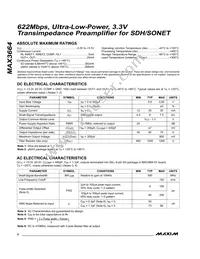 MAX3664ESA+T Datasheet Page 2