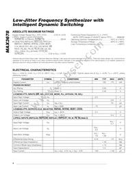 MAX3678UTN2T Datasheet Page 2