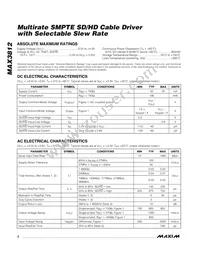 MAX3812USA+T Datasheet Page 2