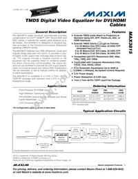 MAX3815CCM+TDG51 Datasheet Cover