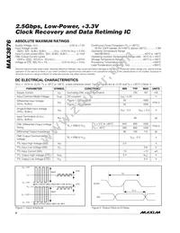 MAX3876EHJ+T Datasheet Page 2