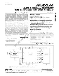 MAX3880ECB+TD Datasheet Cover