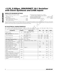 MAX3890ECB+D Datasheet Page 2