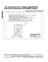 MAX3891ECB+TD Datasheet Page 12