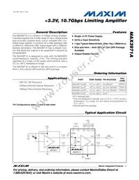 MAX3971AUTP+T Datasheet Cover