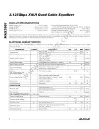 MAX3981UTH+T Datasheet Page 2