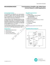 MAX40659ETA+T Datasheet Cover