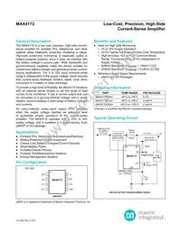 MAX4172ESA+TGA7 Datasheet Cover