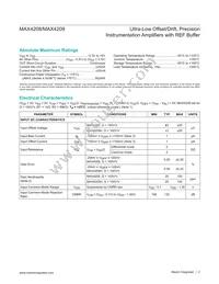 MAX4209KAUA+T Datasheet Page 2