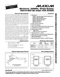 MAX4213ESA+TG002 Datasheet Cover