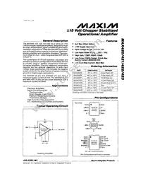 MAX421EWE+T Datasheet Cover