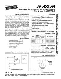MAX4305EUK-T Datasheet Cover