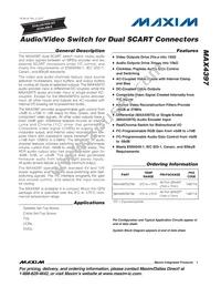 MAX4397SCTM+T Datasheet Cover