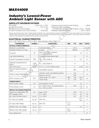 MAX44009EDT+ Datasheet Page 2