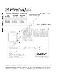 MAX4578CWP+T Datasheet Page 20