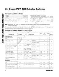 MAX4606ESE+T Datasheet Page 2