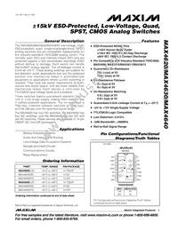 MAX4620ESD+T Datasheet Cover