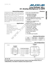 MAX4704ETC+T Datasheet Cover