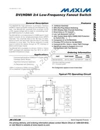 MAX4814EECB+T Datasheet Cover