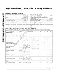 MAX4817ETE+T Datasheet Page 2
