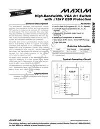 MAX4885AEETI+T Datasheet Cover