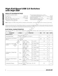 MAX4906EFELB+T Datasheet Page 2