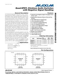 MAX4910ETE+T Datasheet Cover