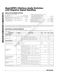 MAX4910ETE+T Datasheet Page 2