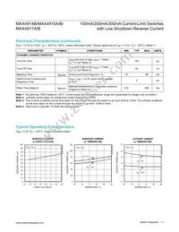 MAX4915AEUK/V+T Datasheet Page 3