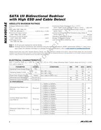 MAX4951AECTP+T Datasheet Page 2