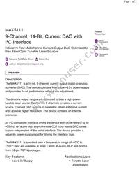 MAX5111GWX+T Datasheet Cover