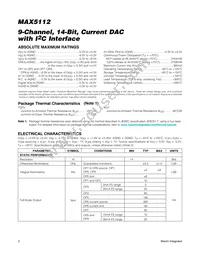MAX5112GWX+TG074 Datasheet Page 2