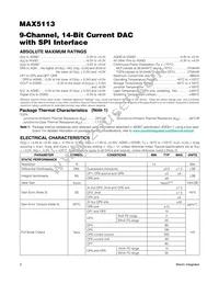 MAX5113GWX+T Datasheet Page 2