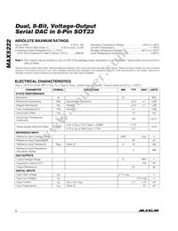 MAX5222EKA+TG0N Datasheet Page 2