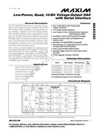 MAX5250BEPP Datasheet Cover