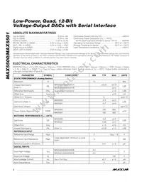 MAX5501BGAP+T Datasheet Page 2