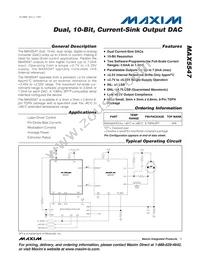 MAX5547ETA+T Datasheet Cover