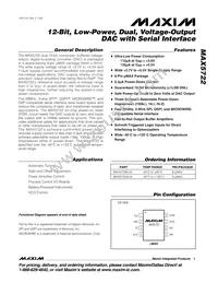 MAX5722EUA+T Datasheet Cover