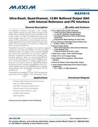 MAX5816ATB+T Datasheet Cover