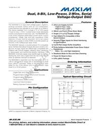 MAX5820MEUA+T Datasheet Cover