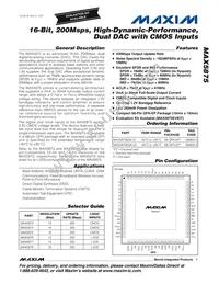 MAX5875EGK+TD Datasheet Cover