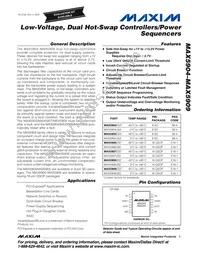 MAX5909UEE+TG11 Datasheet Cover