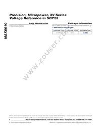 MAX6010AEUR+T Datasheet Page 6