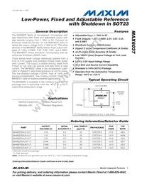 MAX6037BAUK25+T Datasheet Cover